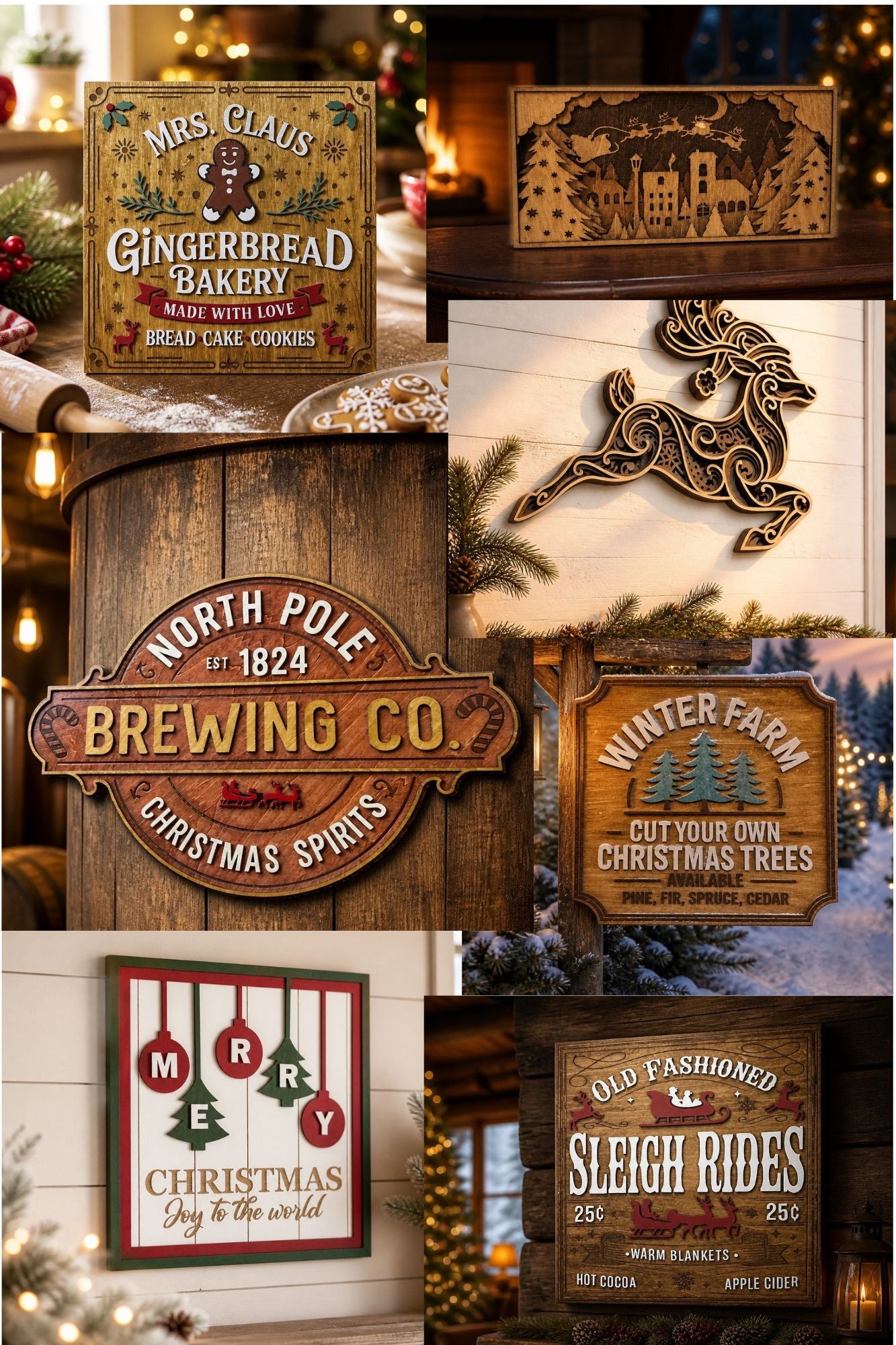 Winter Holidays Wall Plaques