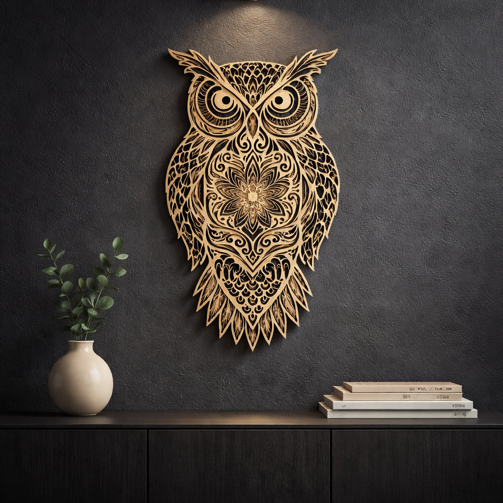Custom 3D Owl Plaque