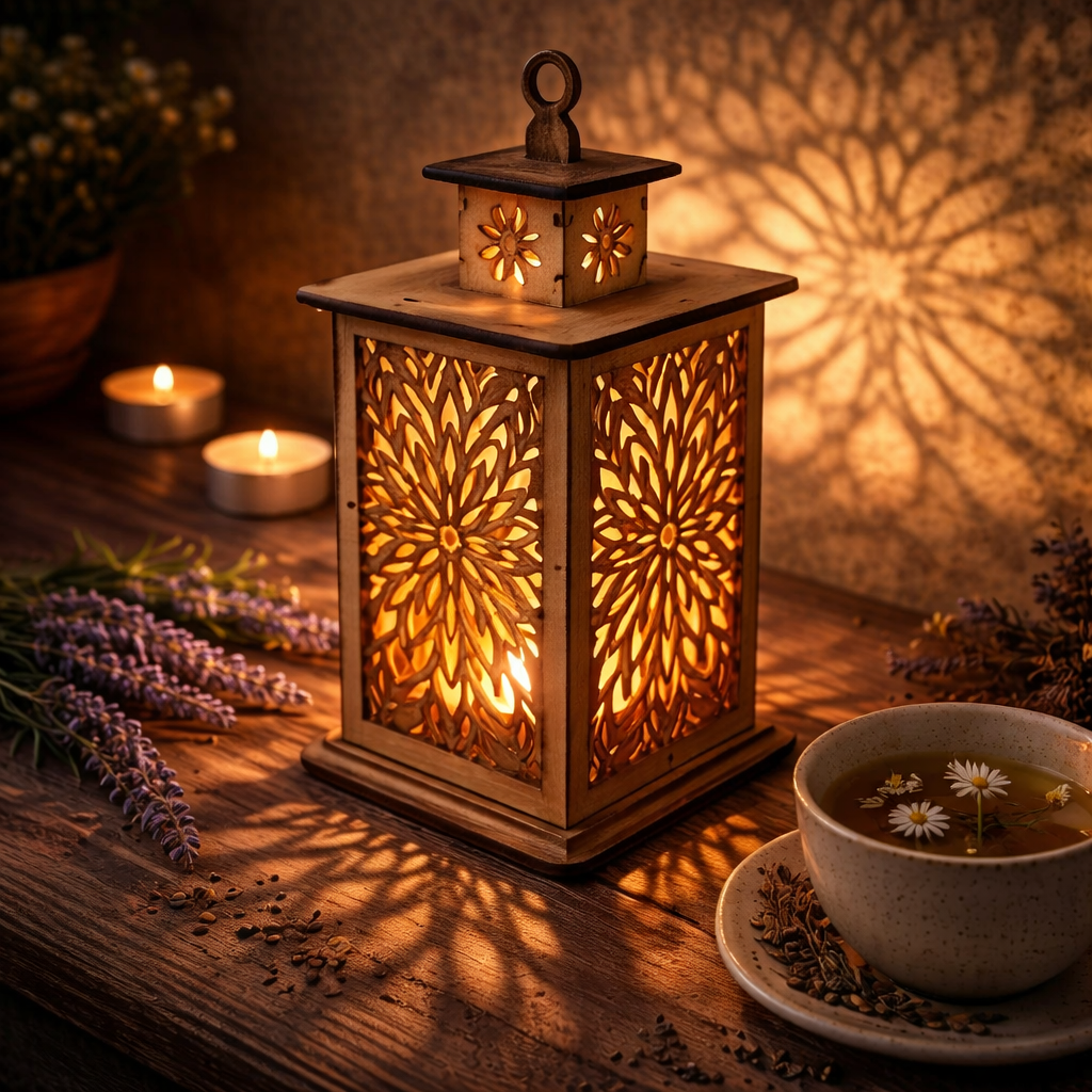 Elegant Wood Lantern
