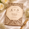 Handcrafted Wood Wedding Invitations