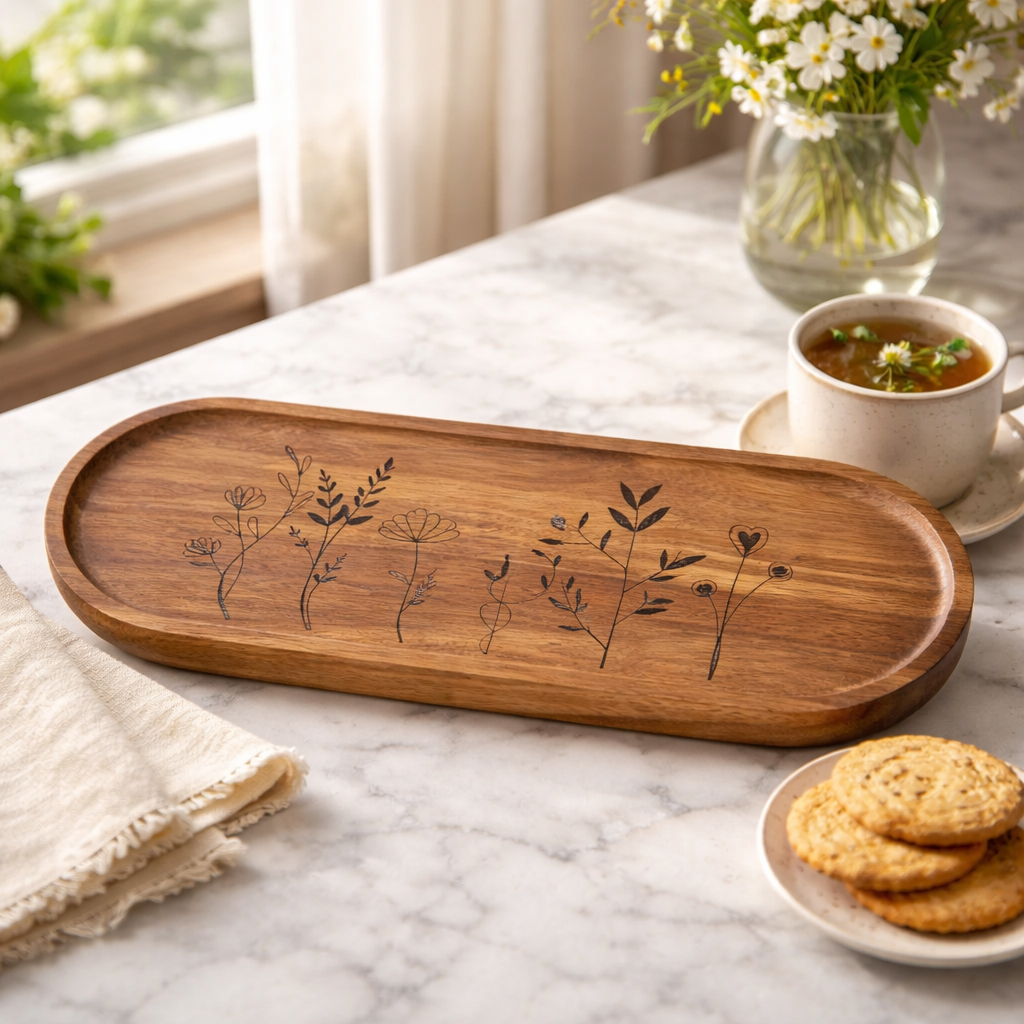 Floral Design Charcuterie Board
