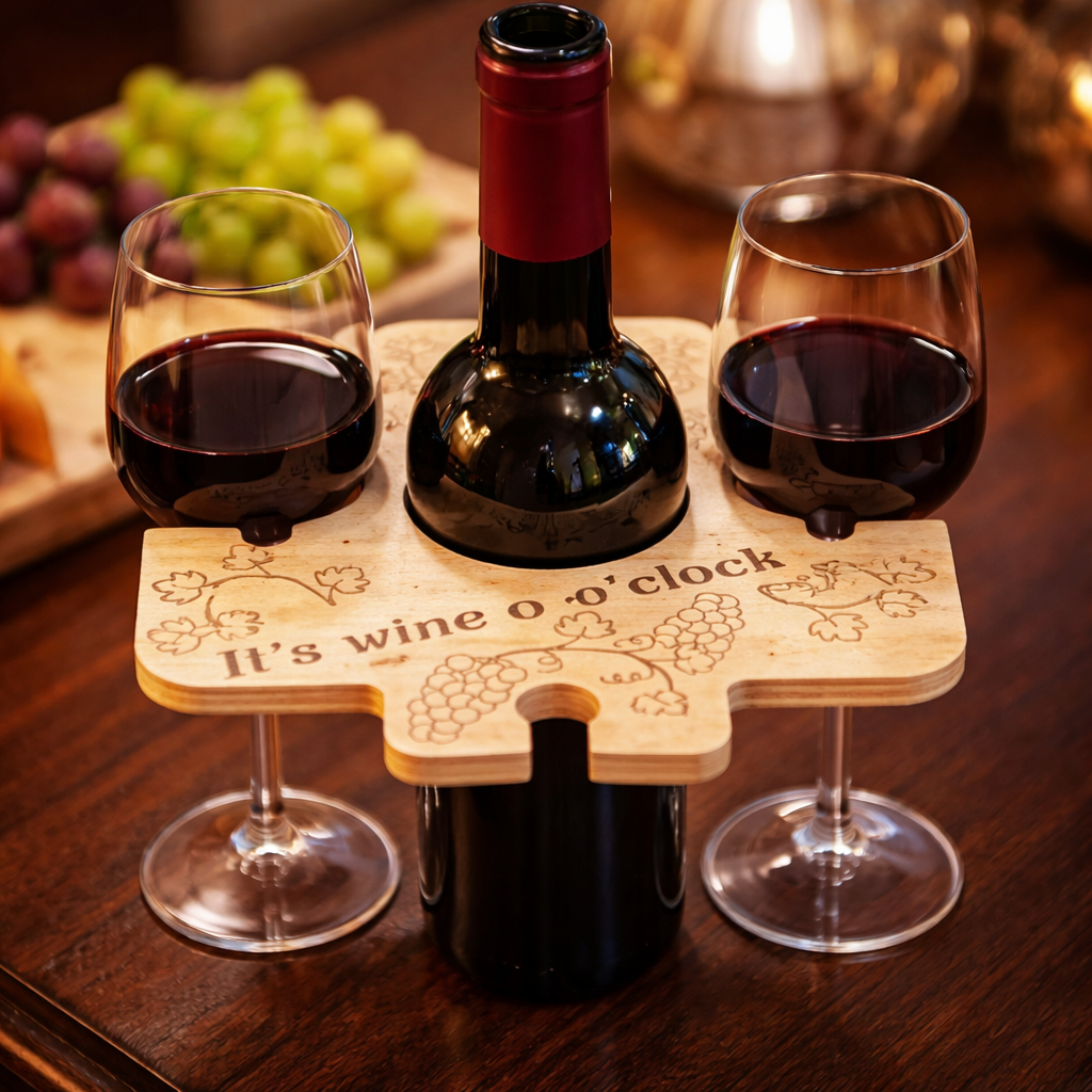 'It's Wine O'Clock' Wine Caddy