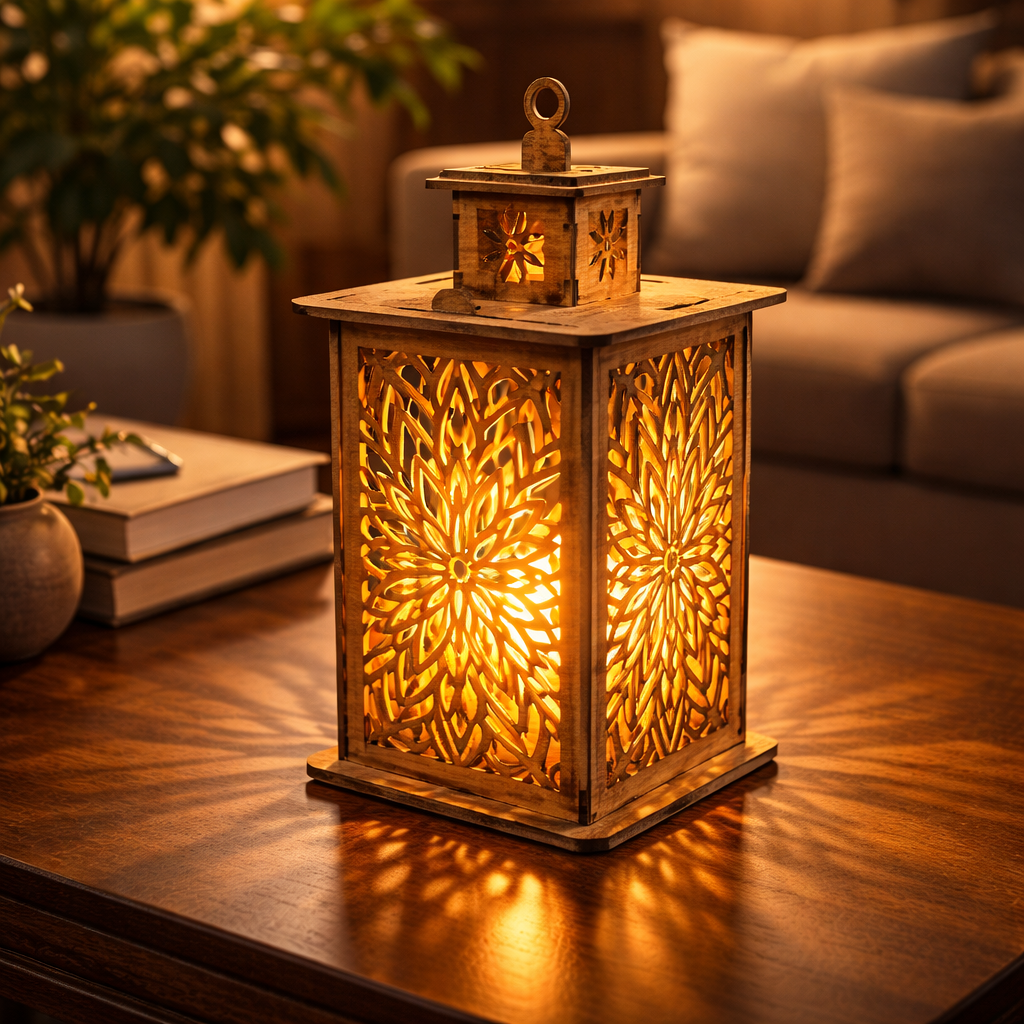 Elegant Wood Lantern