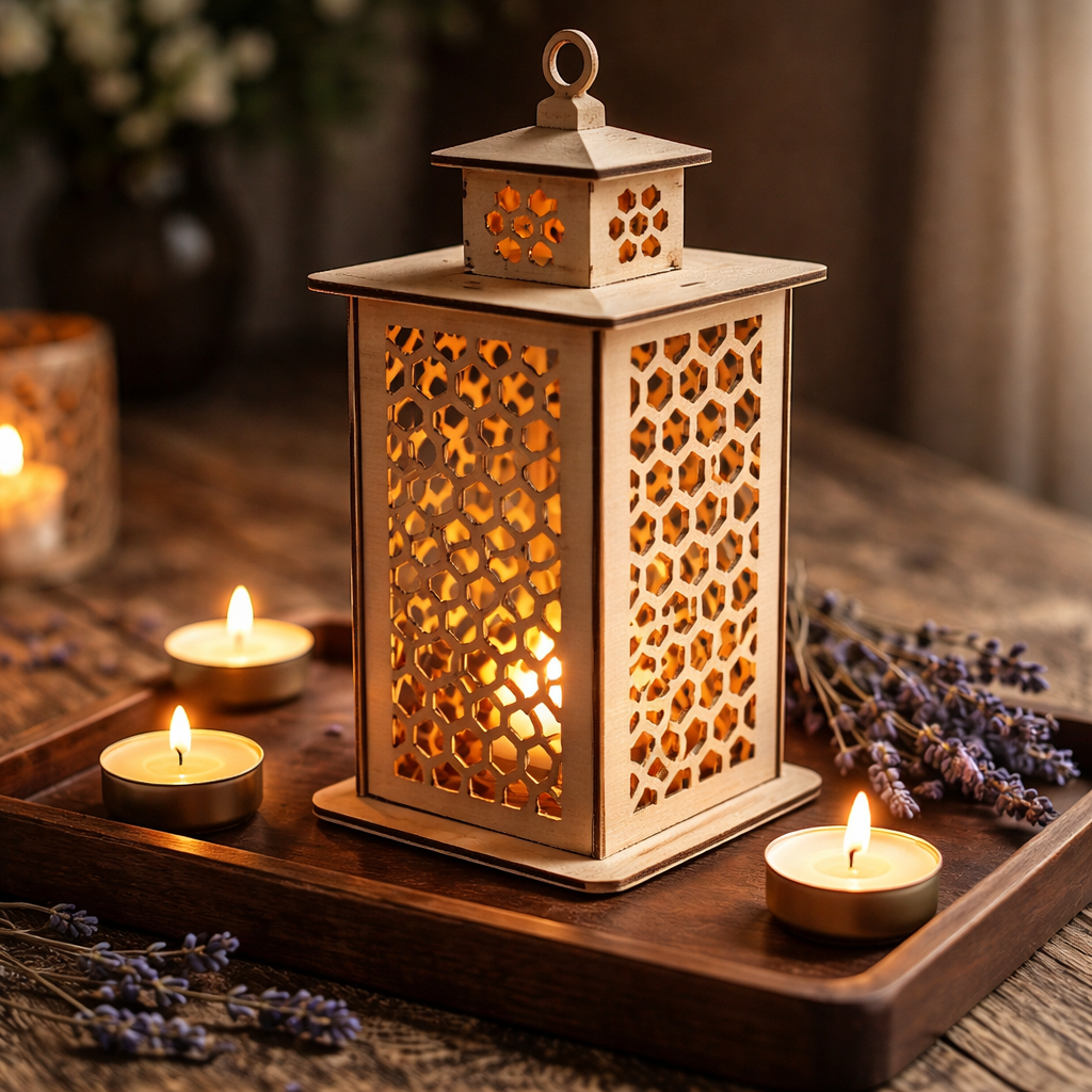 Elegant Wood Lantern