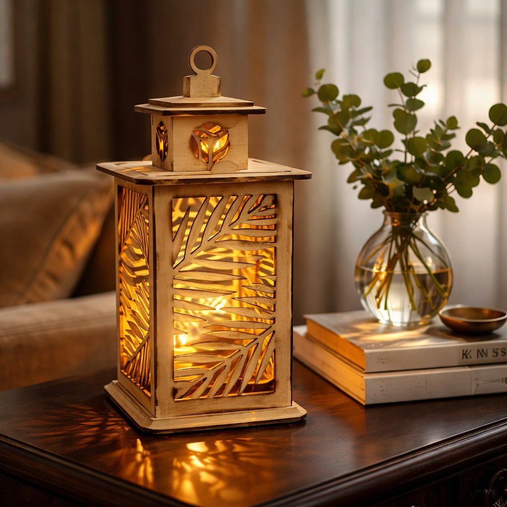 Elegant Wood Lantern