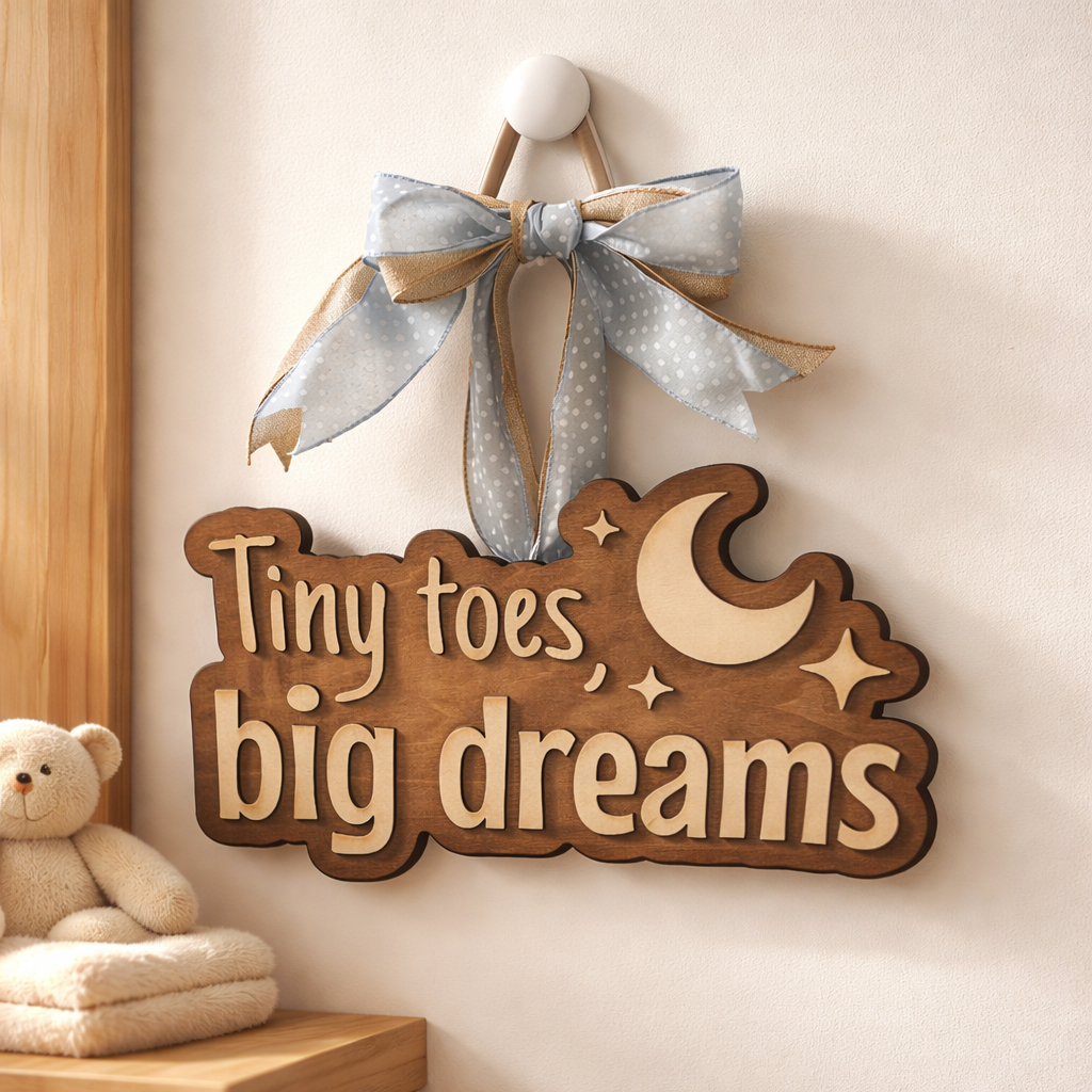 Tiny Toes, Big Dreams Wall Plaque