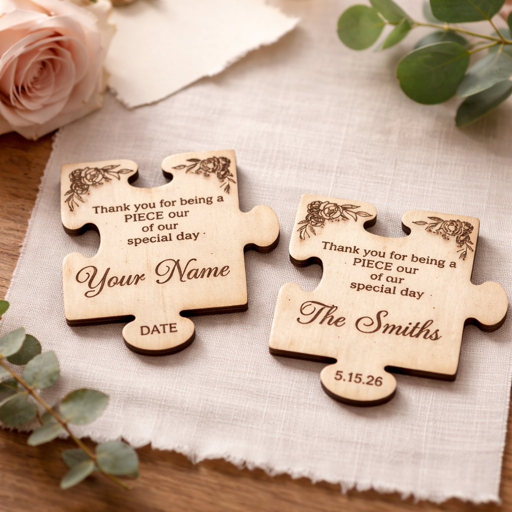 Puzzle Pieces Wedding Reception Favor