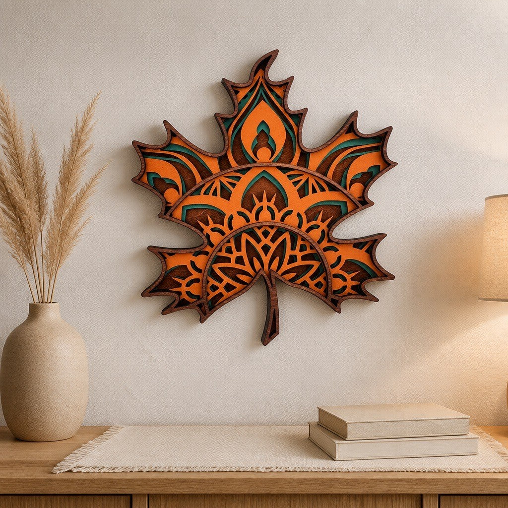 2D Fall Leaf Plaque