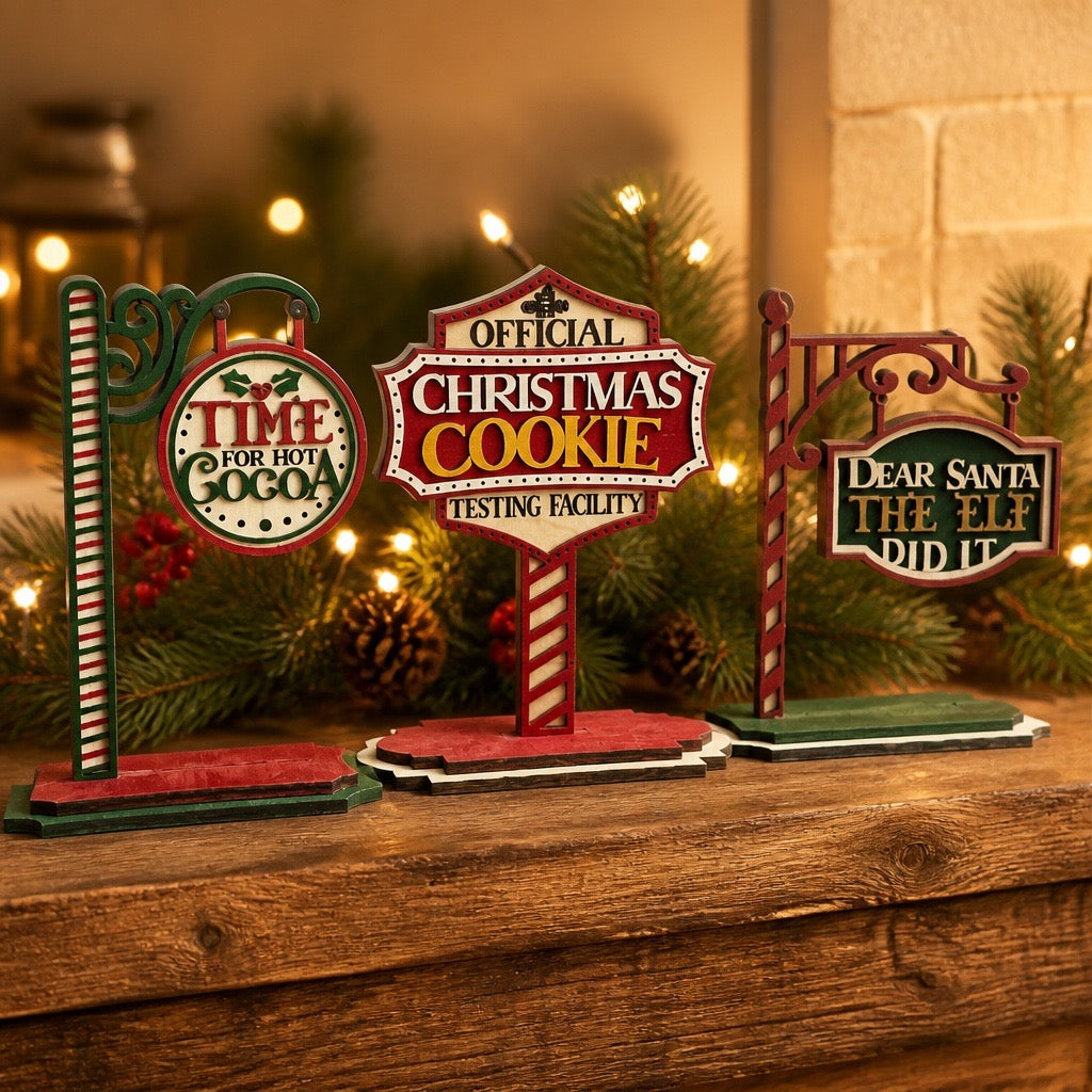 Fun and Festive Christmas Table Signs