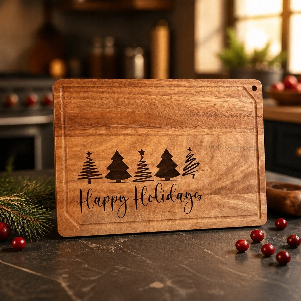 'Happy Holidays" Charcuterie Board