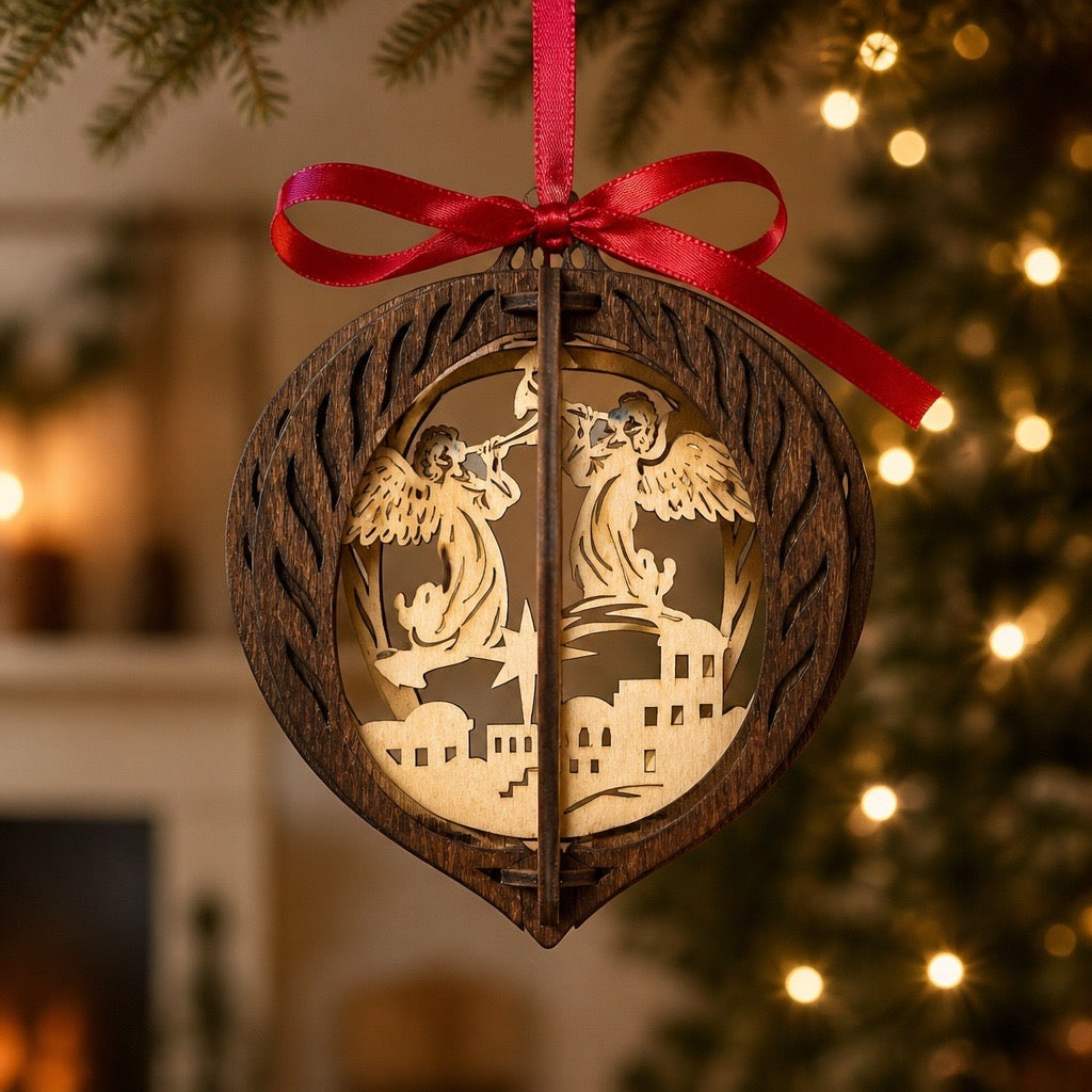 Spinning Wooden Ornaments Collection