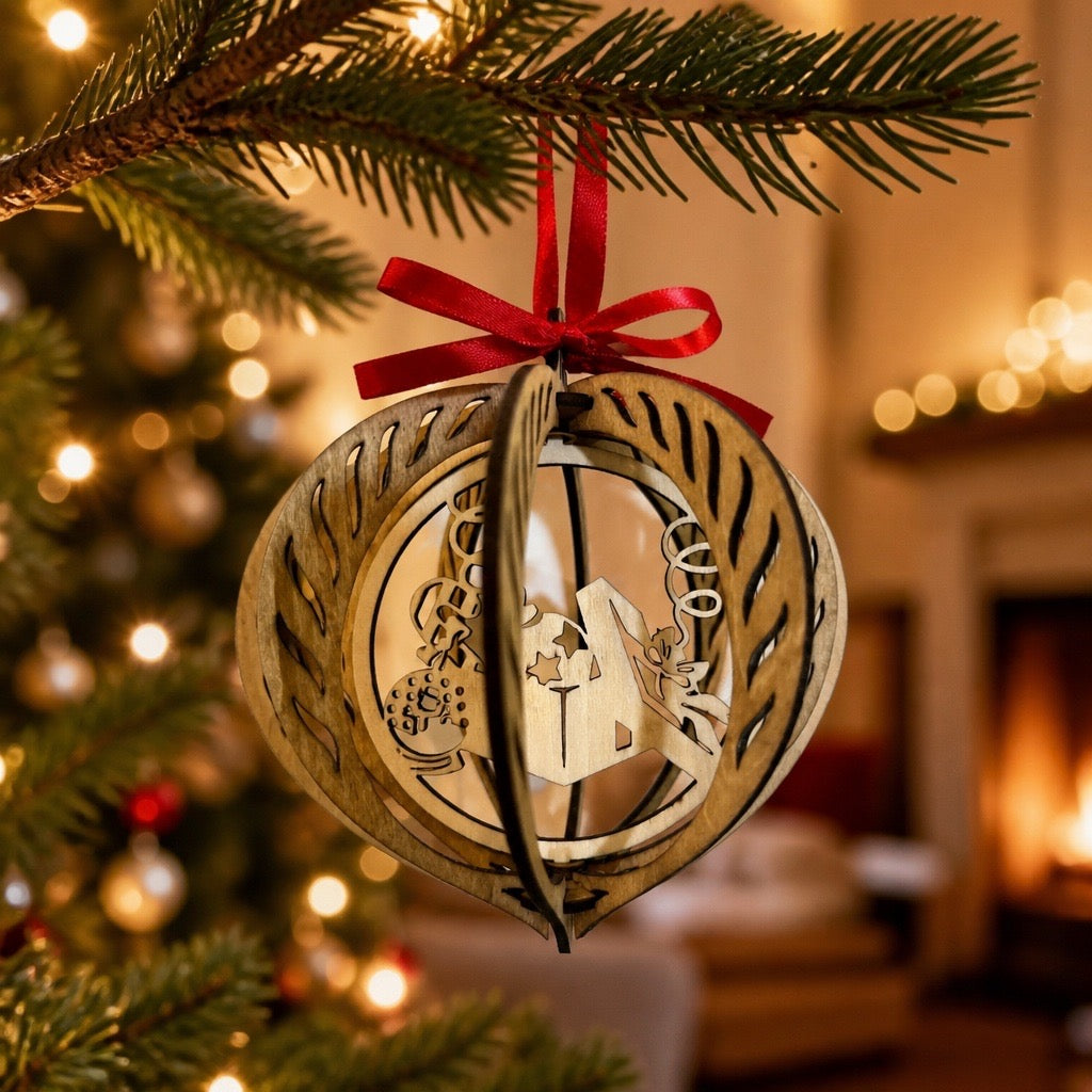 Spinning Wooden Ornaments Collection