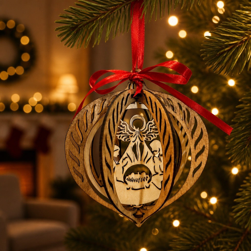Spinning Wooden Ornaments Collection
