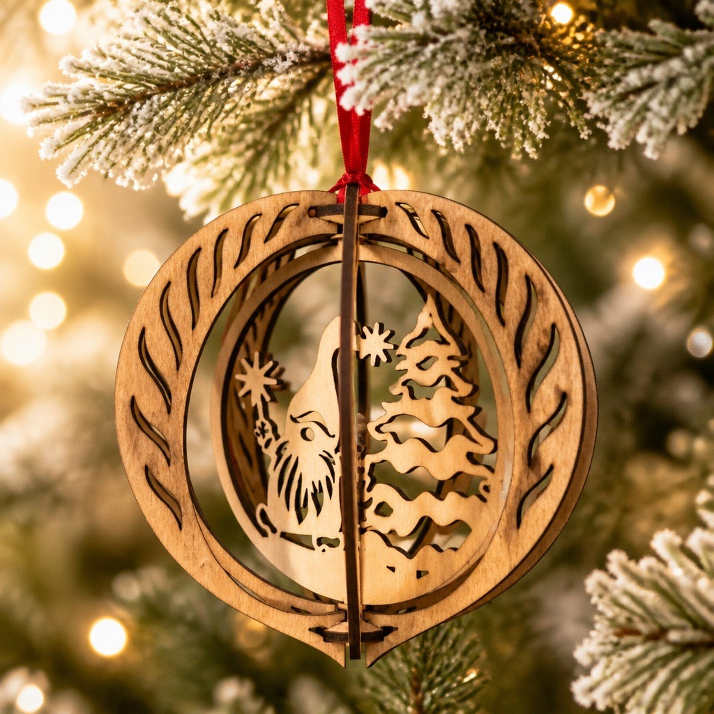 Spinning Wooden Ornaments Collection