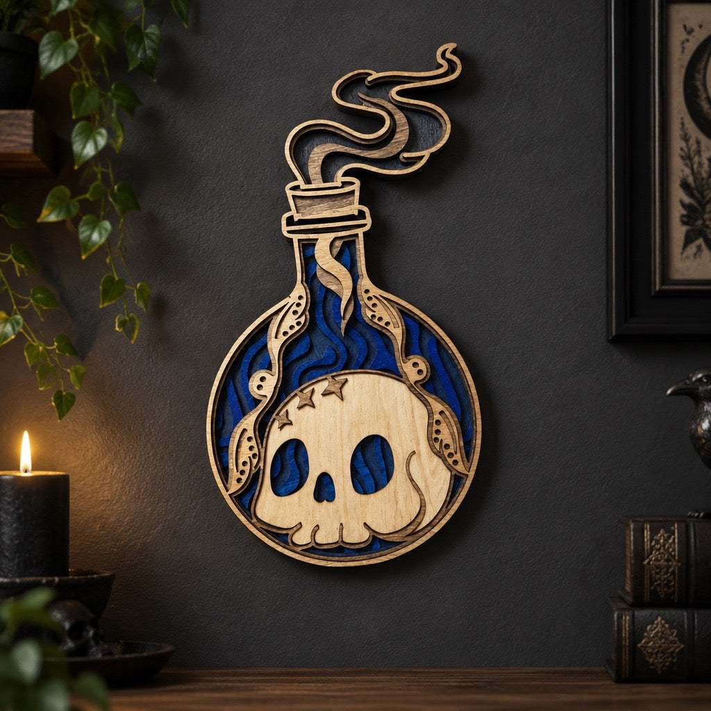 Poison Potion Bottle Wall Plaque
