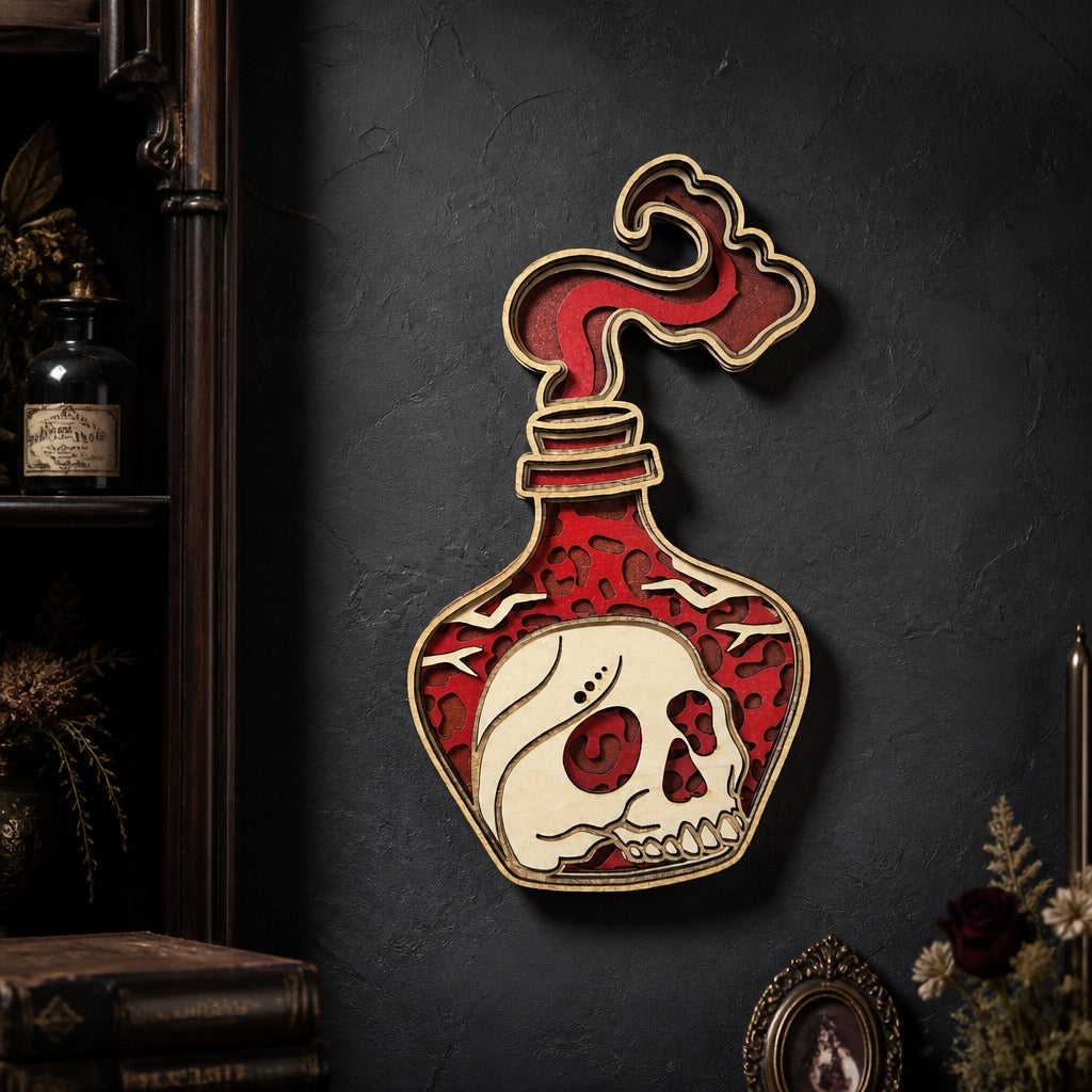 Poison Potion Bottle Wall Plaque