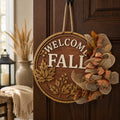Seasonal 'Welcome Fall' Door Plaque