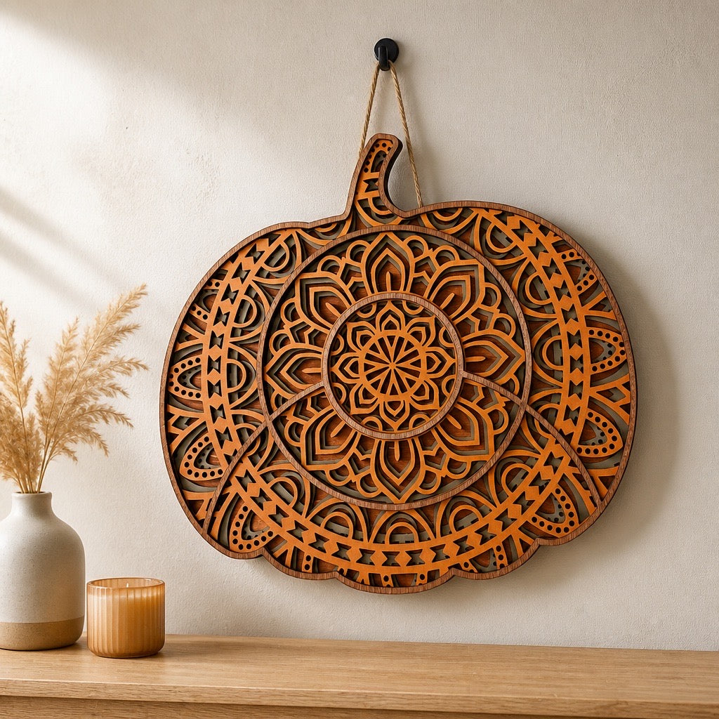 Large Dimensional Pumpkin Wall Plaque