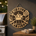 'My Grill, My Rules' Wall Plaque
