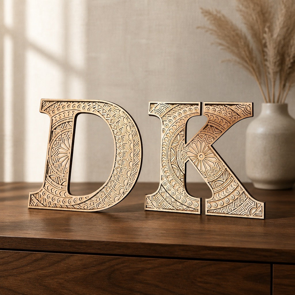 3D Initial Wall Plaques