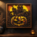 Scary Jack-o'-Lantern Wall Plaque