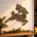 Large Layered Reindeer Wall Plaque