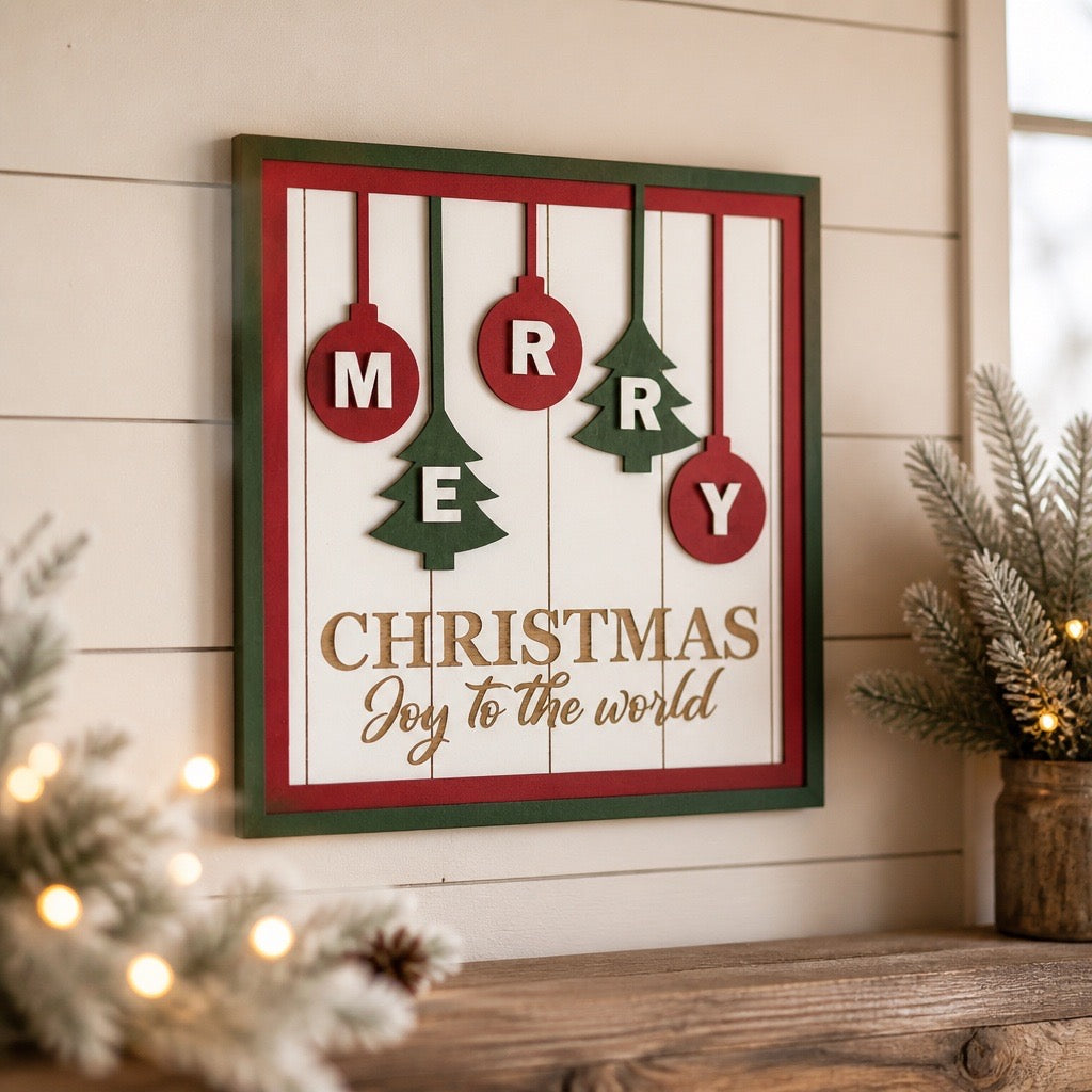 Merry Christmas Wall Plaque