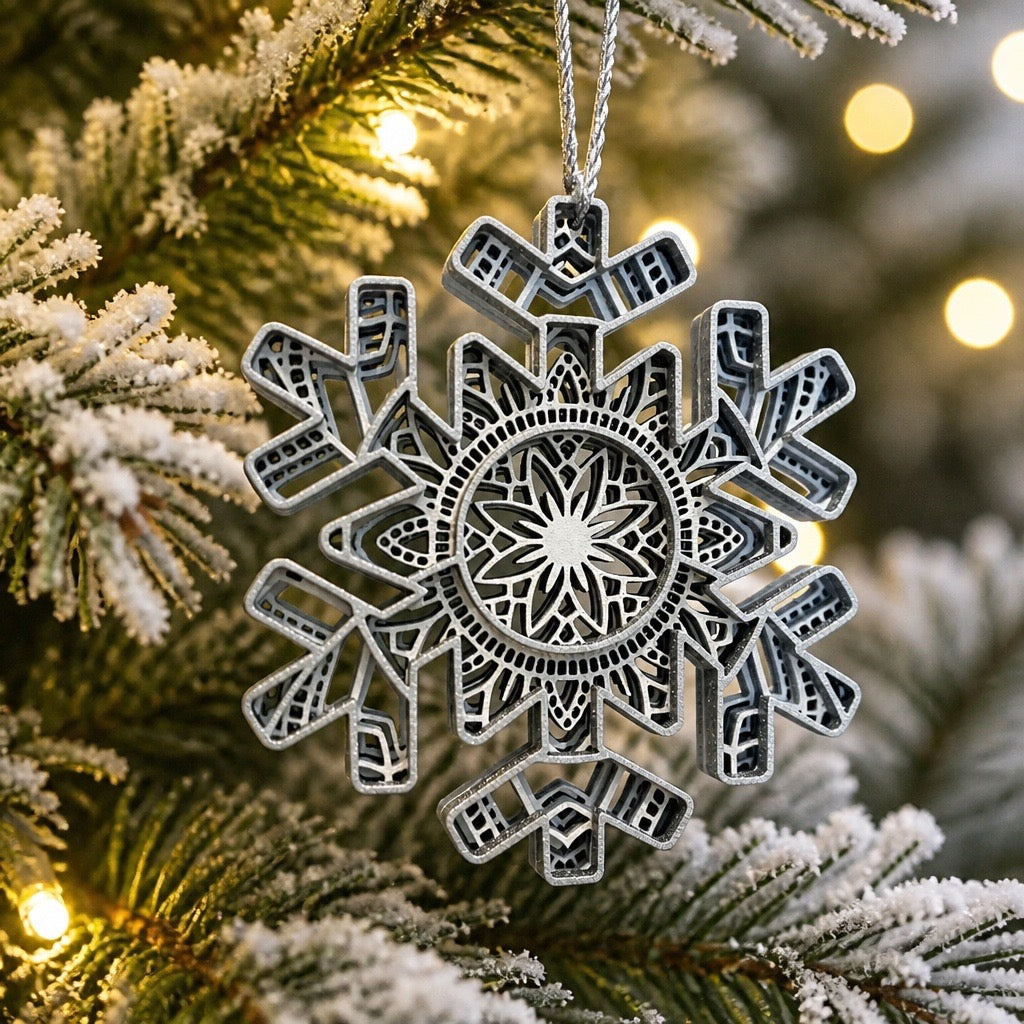Handcrafted Layered Wood Ornaments