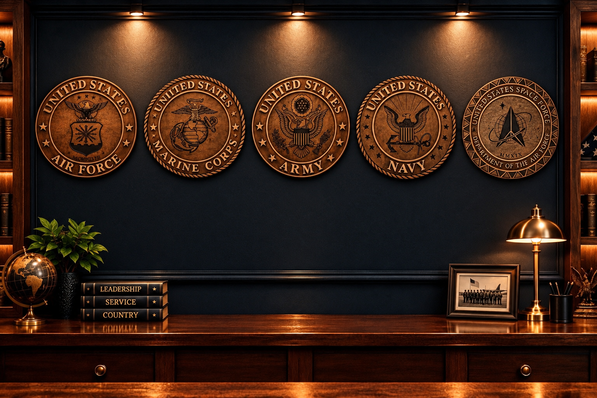 Military and First Responders Badge Wall Plaques