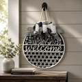 Contemporary Black and White Welcome Sign