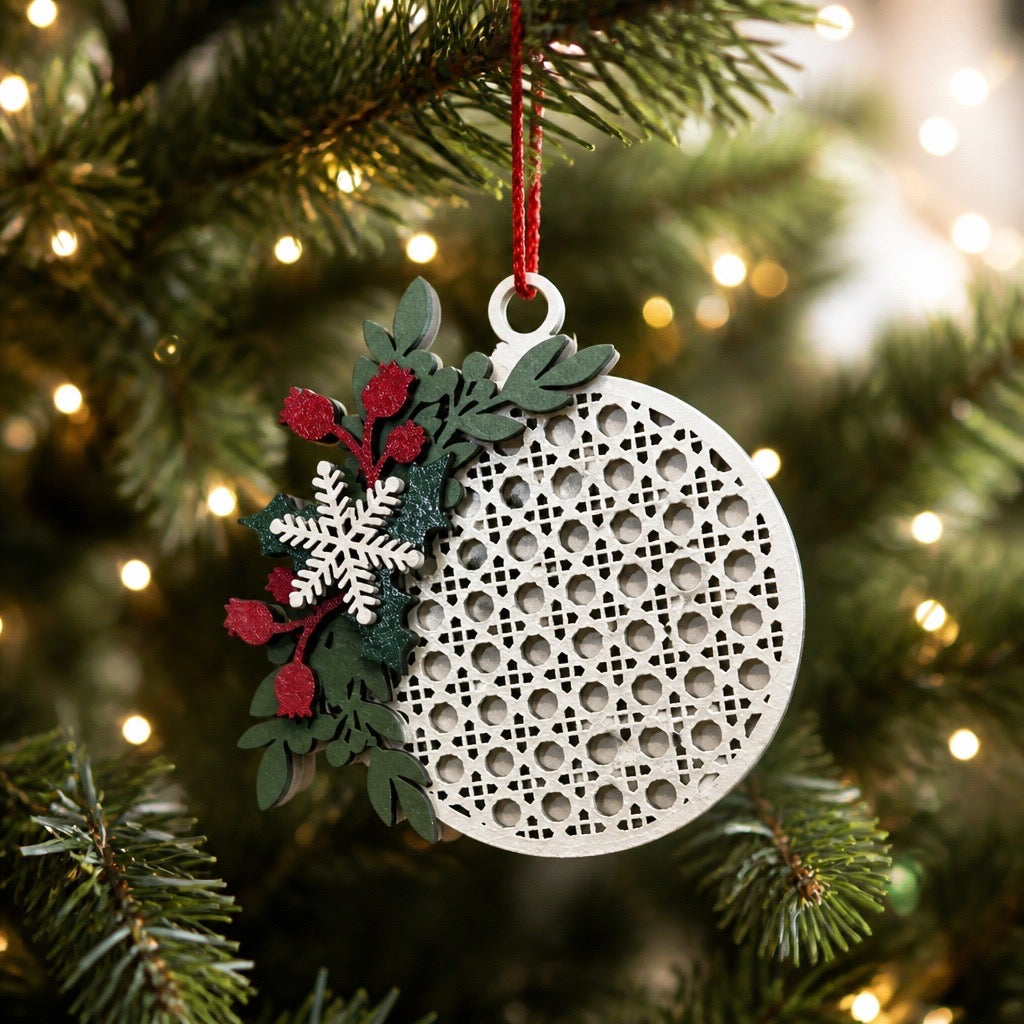 Handcrafted Layered Wood Ornaments