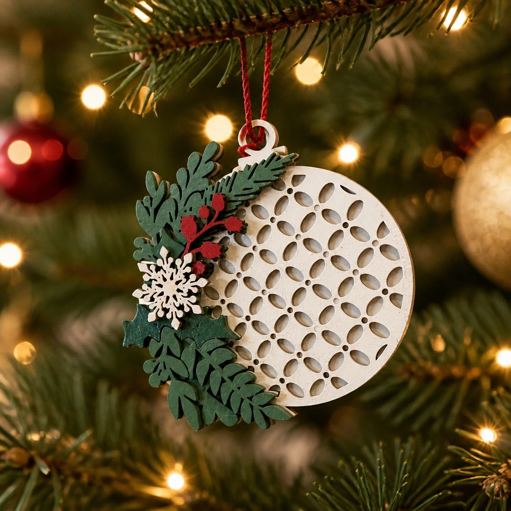 Handcrafted Layered Wood Ornaments