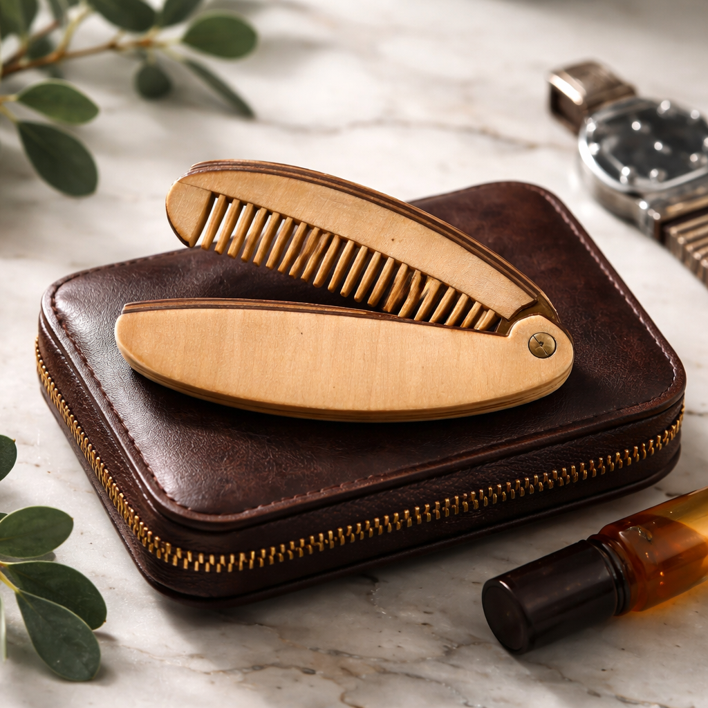 Men's Handcrafted Wood Beard & Moustache Comb