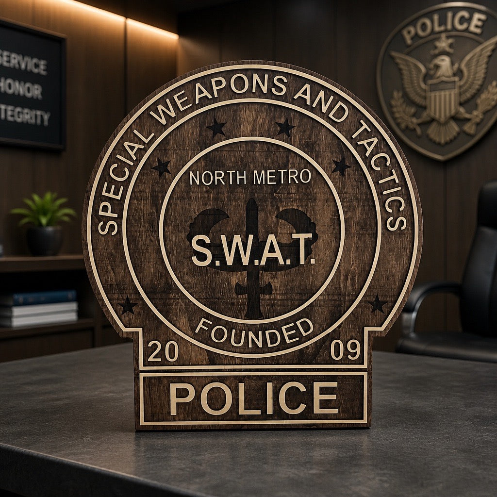 Military and First Responders Badge Wall Plaques
