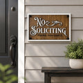 No Soliciting...Thanks, Now Beat It — Yard or Door Plaque