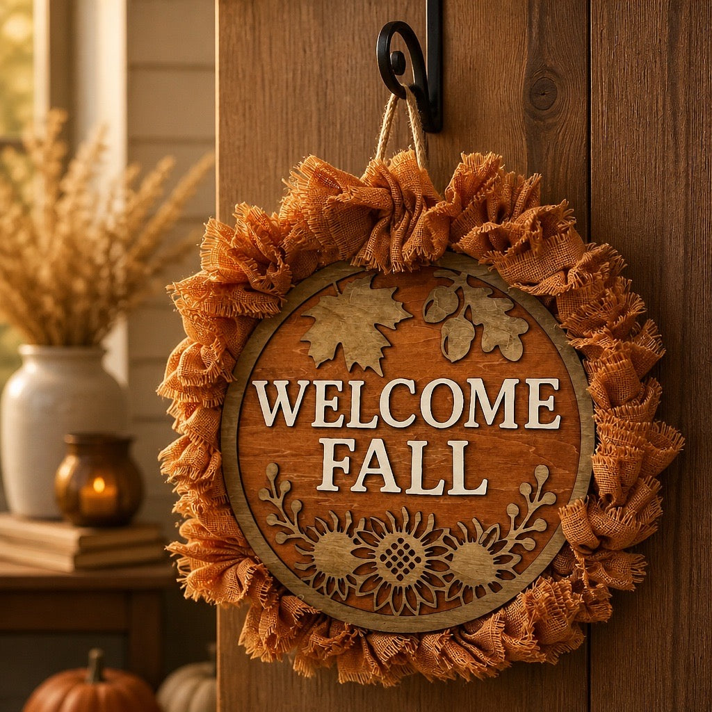 'Welcome Fall' Door Sign